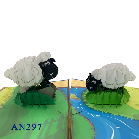 Sheeps Pop Up Card