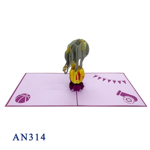 Elephant 3D Pop Up Card