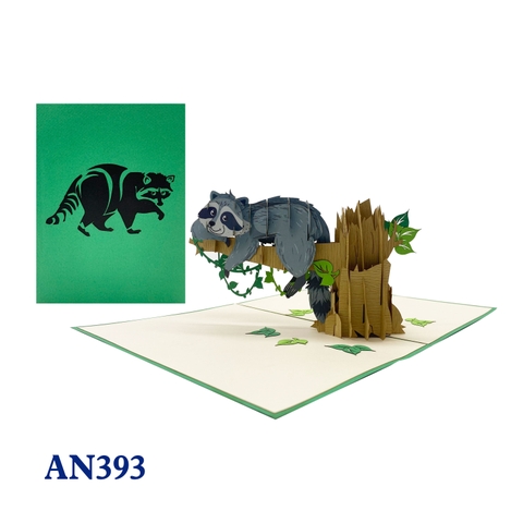 Raccoon Pop Up Card