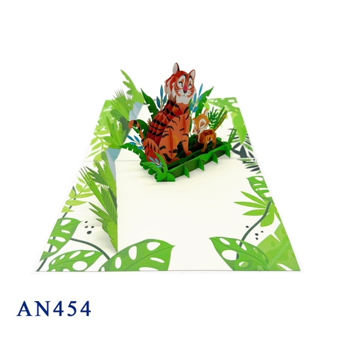 Tigers Family 3D Pop Up Card