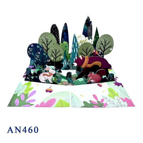 Forest Friends 3D Pop-up Card