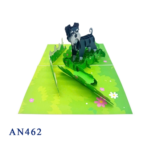 Schnauzer 3D Pop Up Card