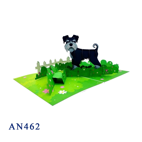 Schnauzer 3D Pop Up Card