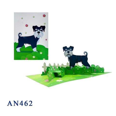 Schnauzer 3D Pop Up Card