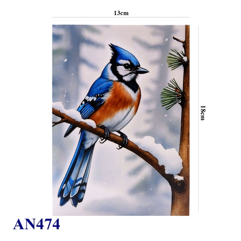 Blue Jay Winter Pop-Up Card