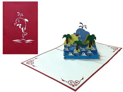 Dolphin 3D Pop Up Card