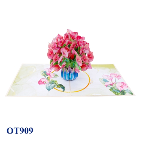 Anthurium Andraeanum Pop Up Greeting Card