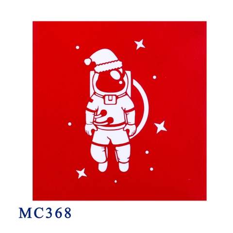 Astronaut & Christmas Tree Pop Up Card
