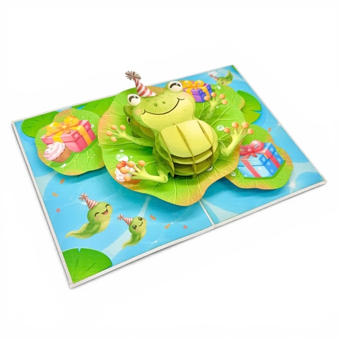 Frog Birthday Pop-Up Card