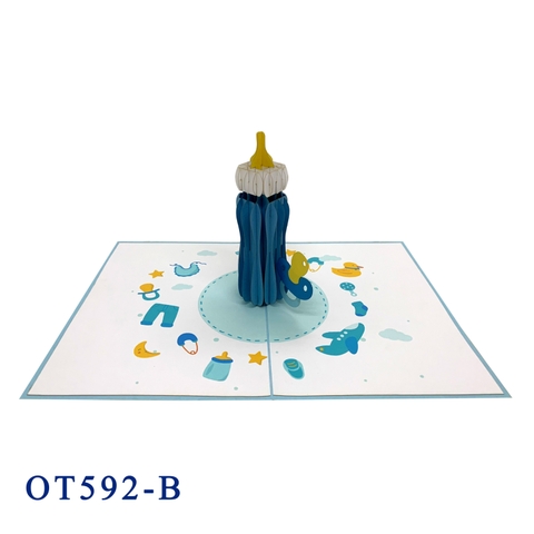 Baby Bottle Milk Pop Up Card