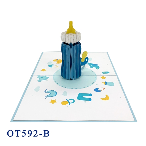 Baby Bottle Milk Pop Up Card