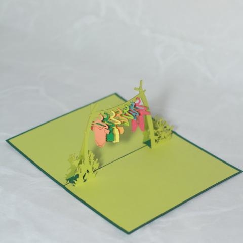 Baby Clothesline Pop Up Card