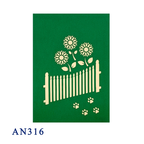 Baby Girl and Puppy Pop Up Card