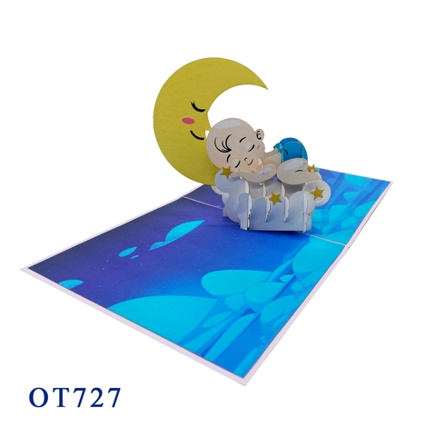 Baby On The Moon Pop Up Card