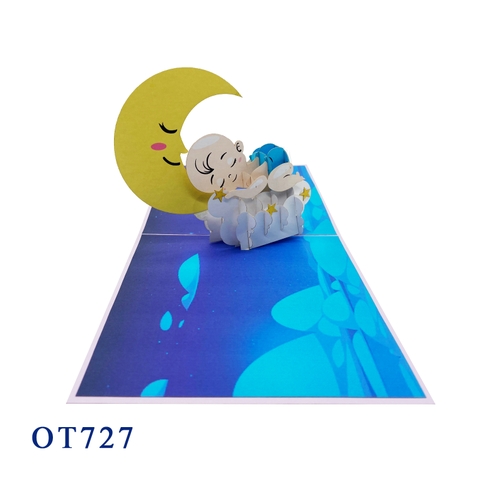 Baby On The Moon Pop Up Card