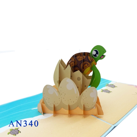 Baby Sea Turtle Pop Up Card