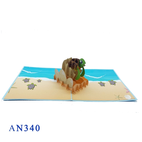 Baby Sea Turtle Pop Up Card