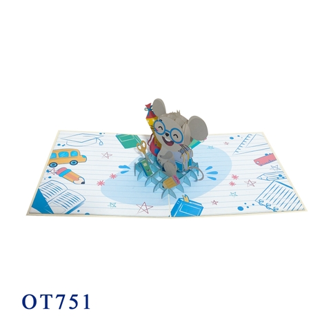 Back To School Mouse Pop Up Card
