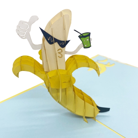Banana Pop Up Card