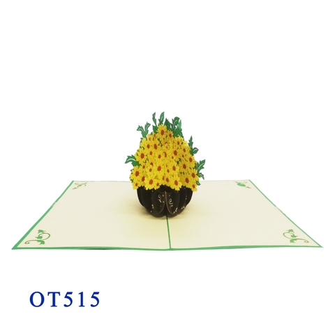 Basket Of Daisy Pop Up Card