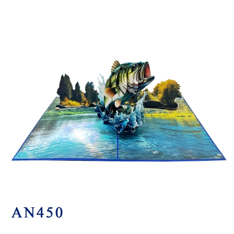 Bass Fish Pop Up Card