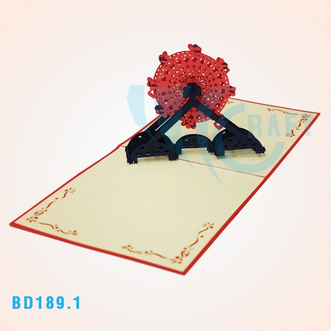 Rotatable Giant Wheel Pop Up Card