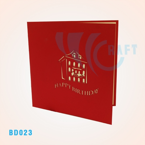 Birthday House Pop Up Card