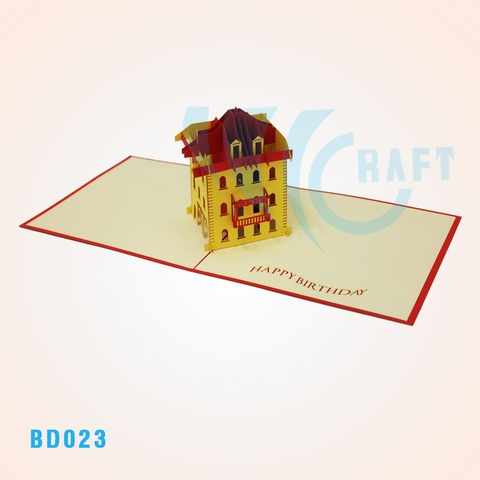 Birthday House Pop Up Card