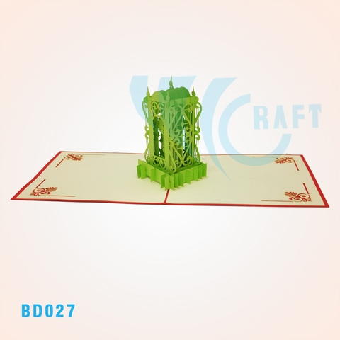 Ancient Clock Pop Up Card