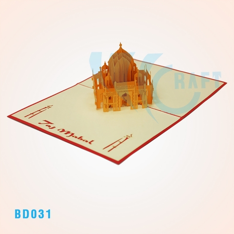 Taj Mahai Temple Pop Up Card
