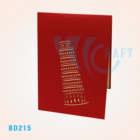 Leaning Tower Of Pisa Pop Up Card