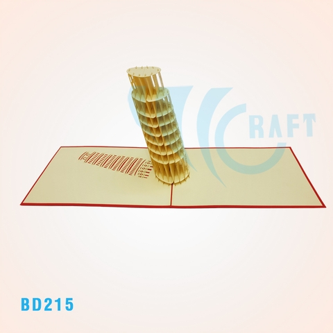 Leaning Tower Of Pisa Pop Up Card