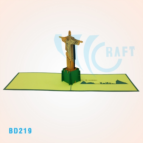 Christ Statue Pop Up Card