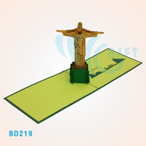 Christ Statue Pop Up Card
