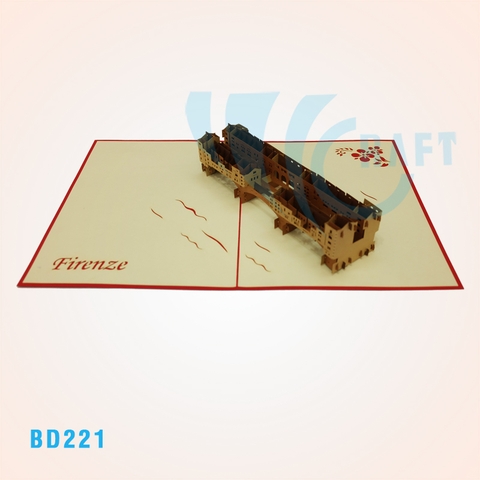 Ponte Vecchio Bridge Pop Up Card