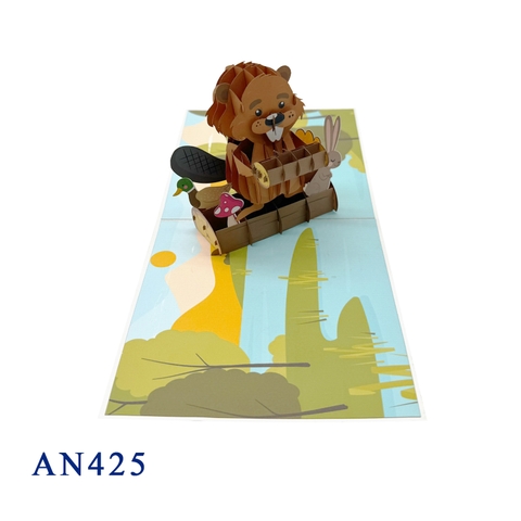 Beaver Pop Up Card