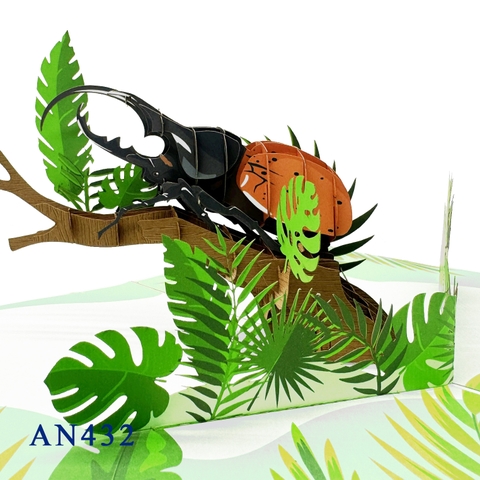 Beetles Pop Up 3D Greeting Card