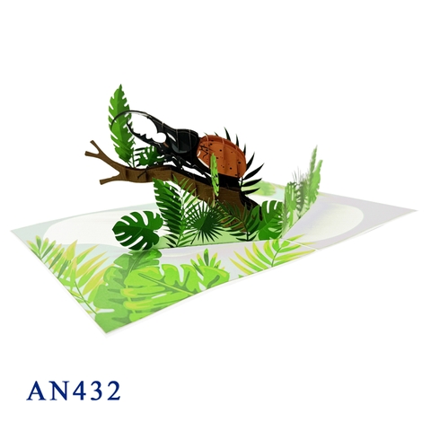 Beetles Pop Up 3D Greeting Card