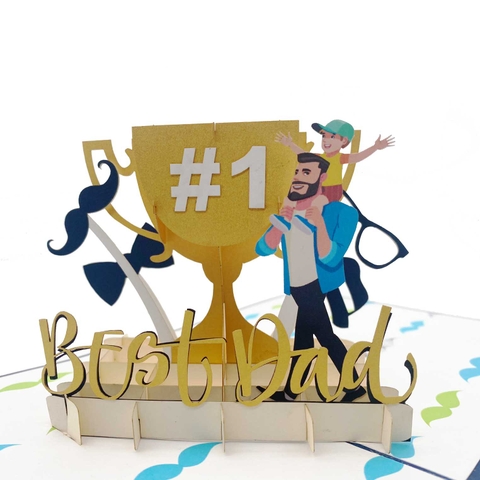 Best Dad Pop Up Card