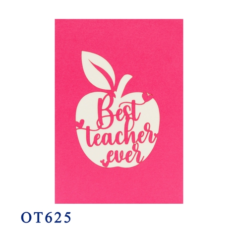 Best Teacher Ever Pop Up Card