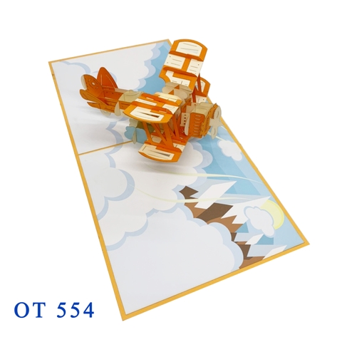 Biplane Pop Up Card