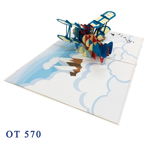 Biplane Pop Up Card