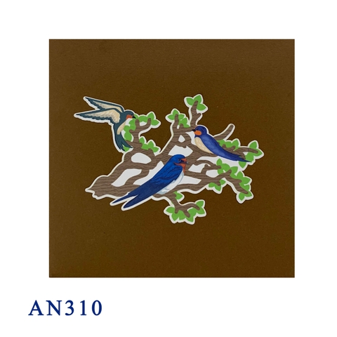 Blue Sparrow Pop Up Card