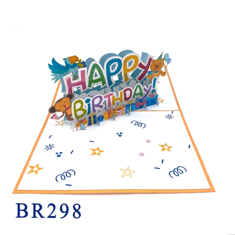 Happy Birthday Animals Pop Up Card