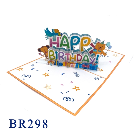 Happy Birthday Animals Pop Up Card