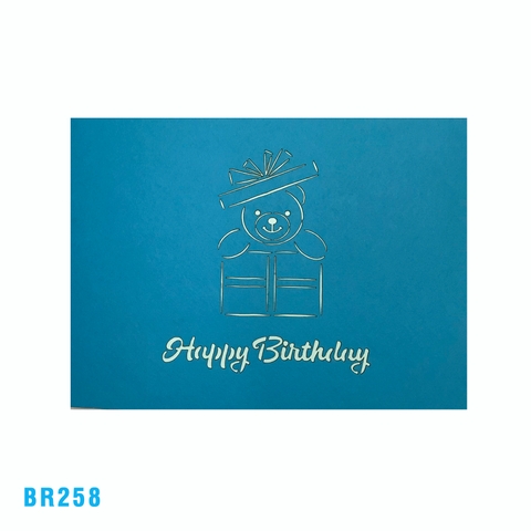 Birthday Bear Present Pop Up Card