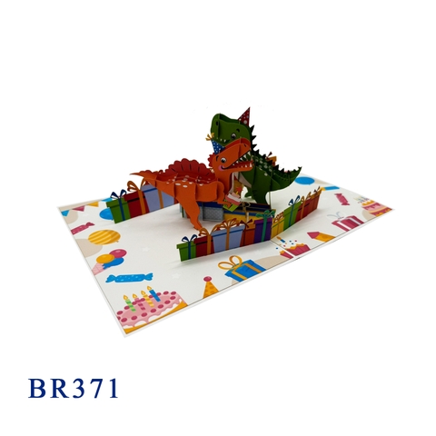 Birthday Dinos Pop Up Card