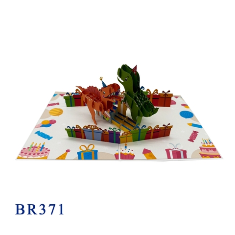 Birthday Dinos Pop Up Card