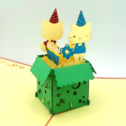 Birthday Kitty Pop Up Card