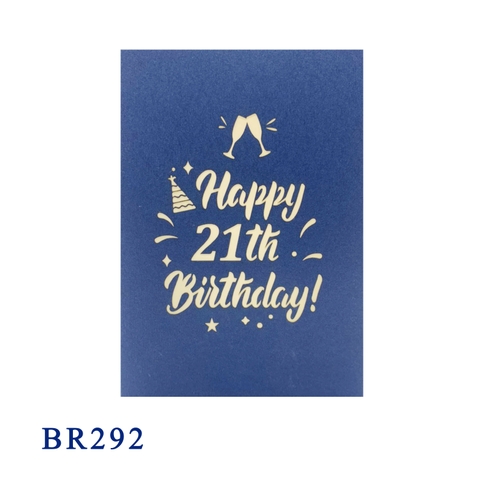 21th Birthday Pop Up Card